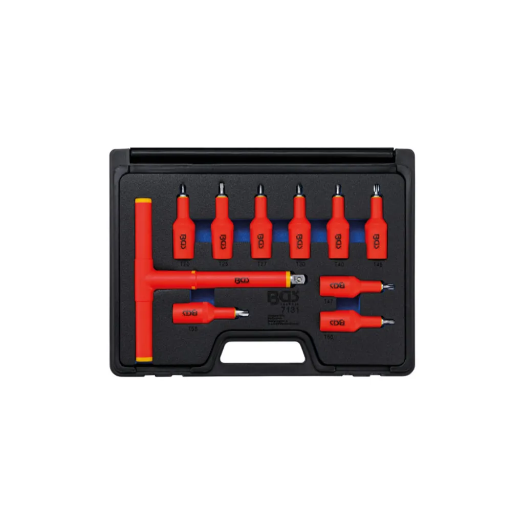 BGS 7131 Jeu de douilles à embout VDE 1/2 po Torx T20-T55 - 10 pièces