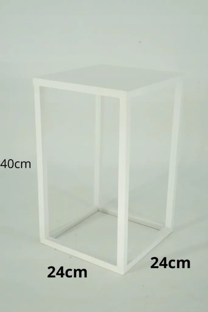 Support de plante blanc style loft moderne en métal SIMPLE 16 chic - 2