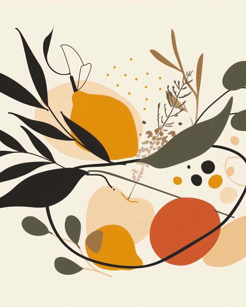 Plakat 40x50cm Botanischer Wirbel