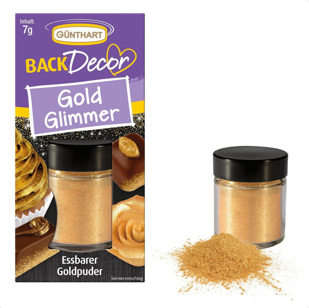 Günthart Back Decor Gold Glimmer jadalny złoty proszek Zdjęcie produktu 