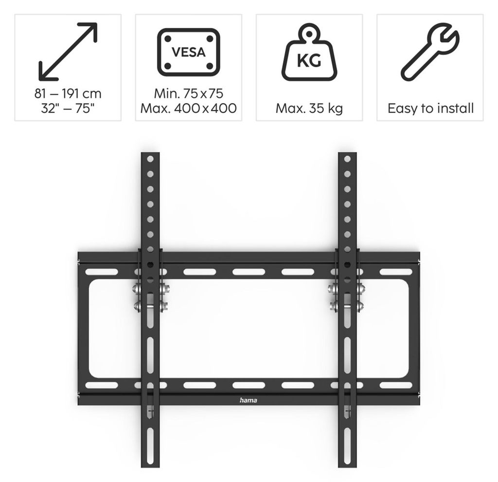 Hama 00118069, 35 kg, 0 - 10°, 0°, Čierna Obrázok produktu 