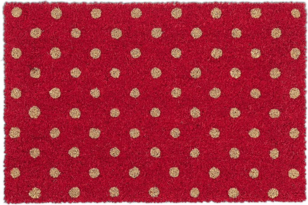 relaxdays Kokos Fußmatte gepunktet