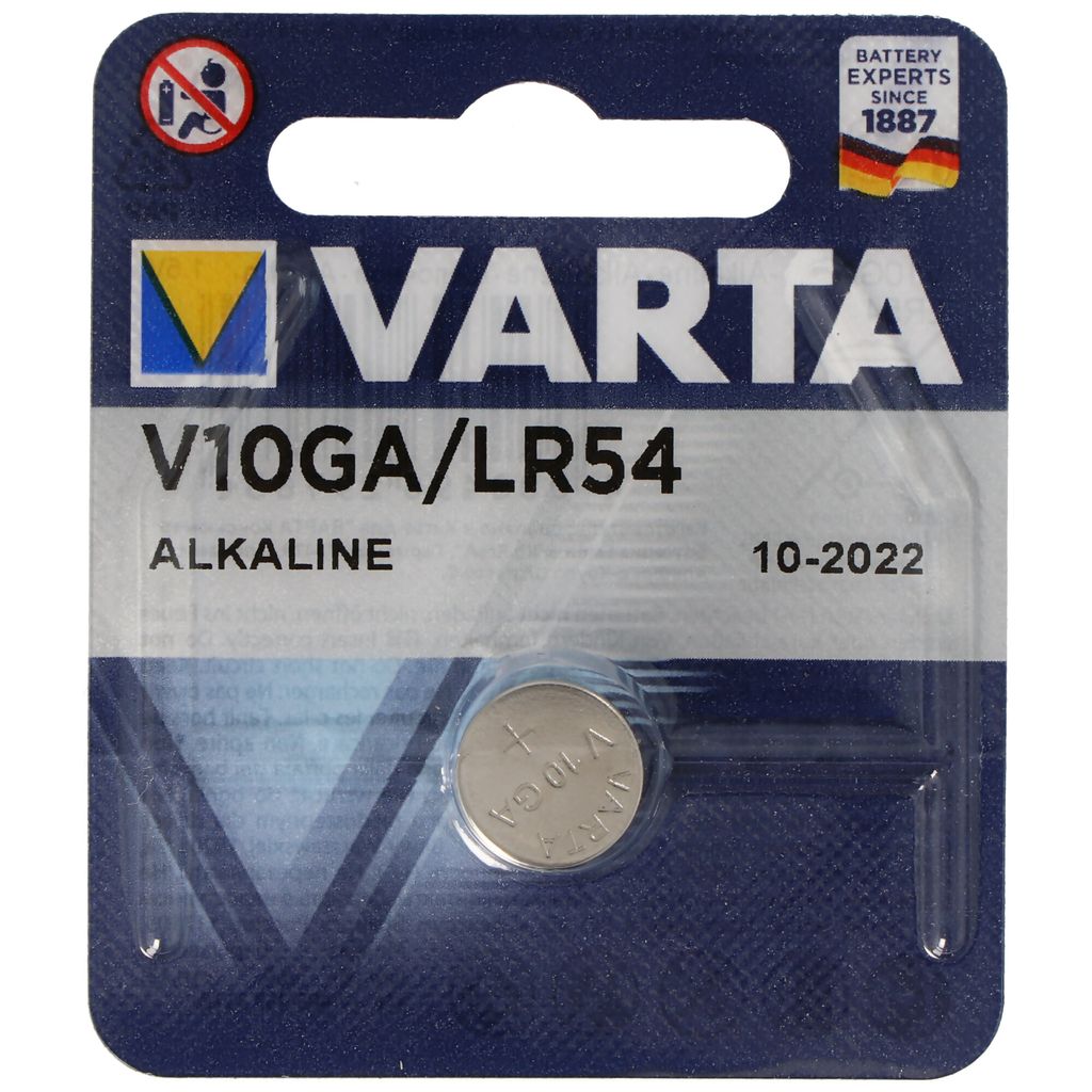 Varta -V10GA, Baterie na jedno použití, LR54, Alkalický, Obrázek produktu 