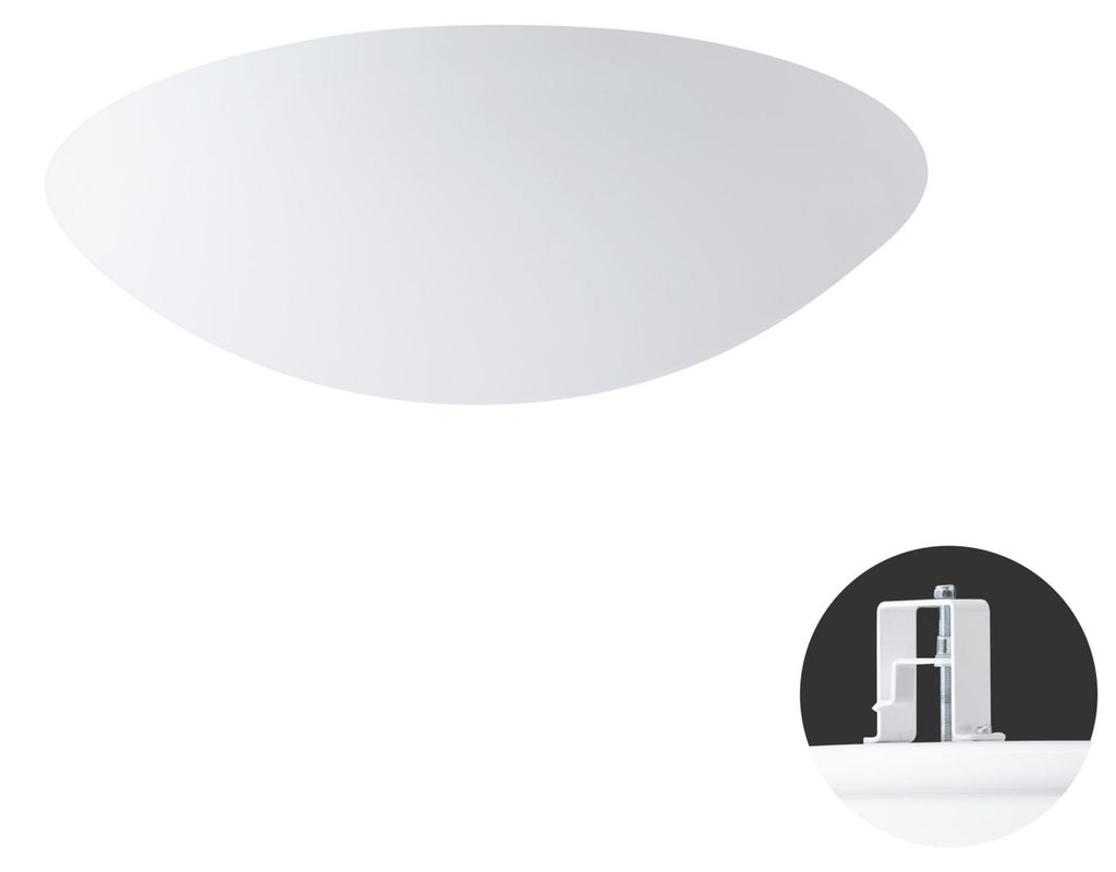 OSMONT AUR63093 AURA V5 Decken-/Wandleuchte, Glas, halb eingelassen, weiß, IP44, 2700–6500 K, 32 W LED
