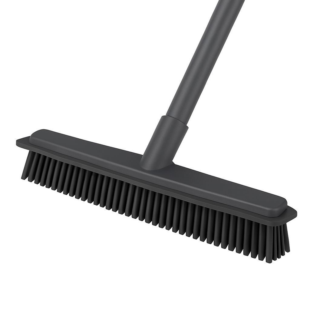 2x Gummibesen mit Teleskopstiel 86-120 cm Wasser Abzieher Gummi Kehrbesen Stiel Universalbesen