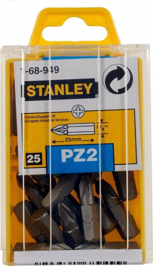 Embout de vissage pozidriv pz2 25mm - 25pieces - 1-68-949 Image du produit 