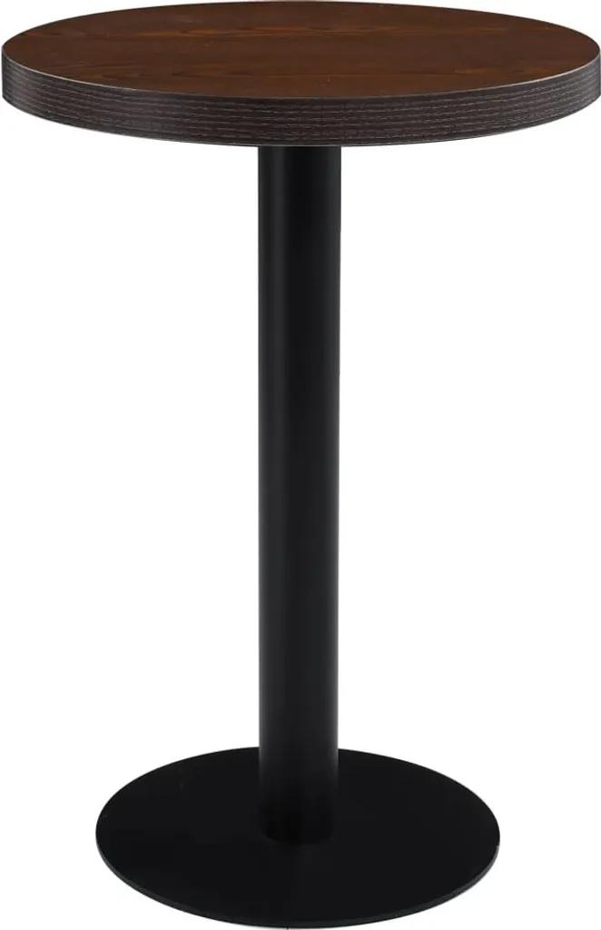 Tavolo da Bistrot Marrone Scuro 60 cm in MDF | Arredo Bar e Casa
