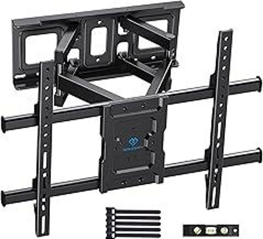 PERLESMITH TV Wandhalterung, Schwenkbare Neigbare TV Halterung für 37-85 Zoll Flach & Curved Fernseher bis zu 60kg, Wandhalterung Fernseher max.VE...
