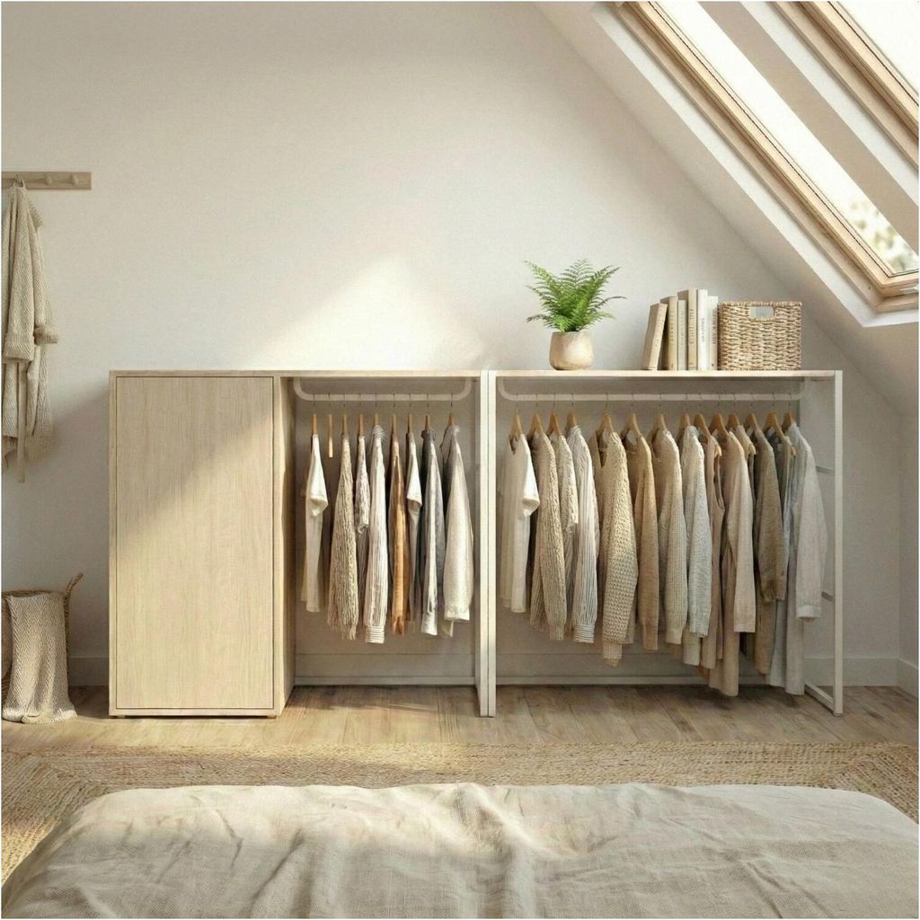 Set di 2 appendiabiti modulari KADRA 200x85cm per mansarda Immagine del prodotto 