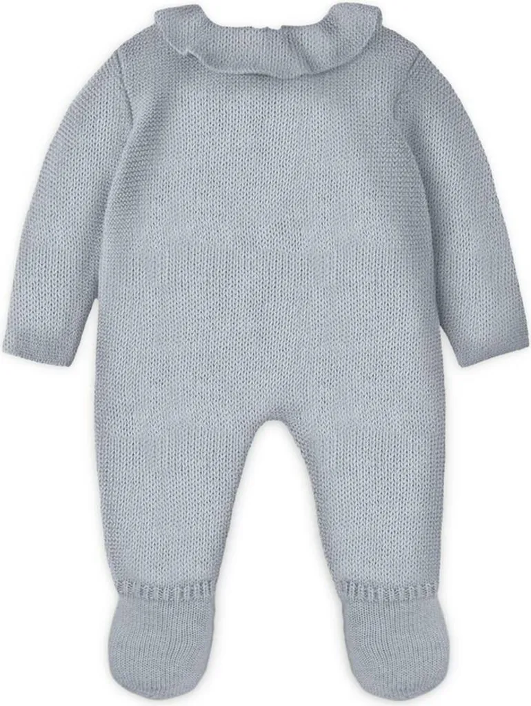 Pyjama de poupée Miniland gris-bleu 32cm en coton doux pour enfant