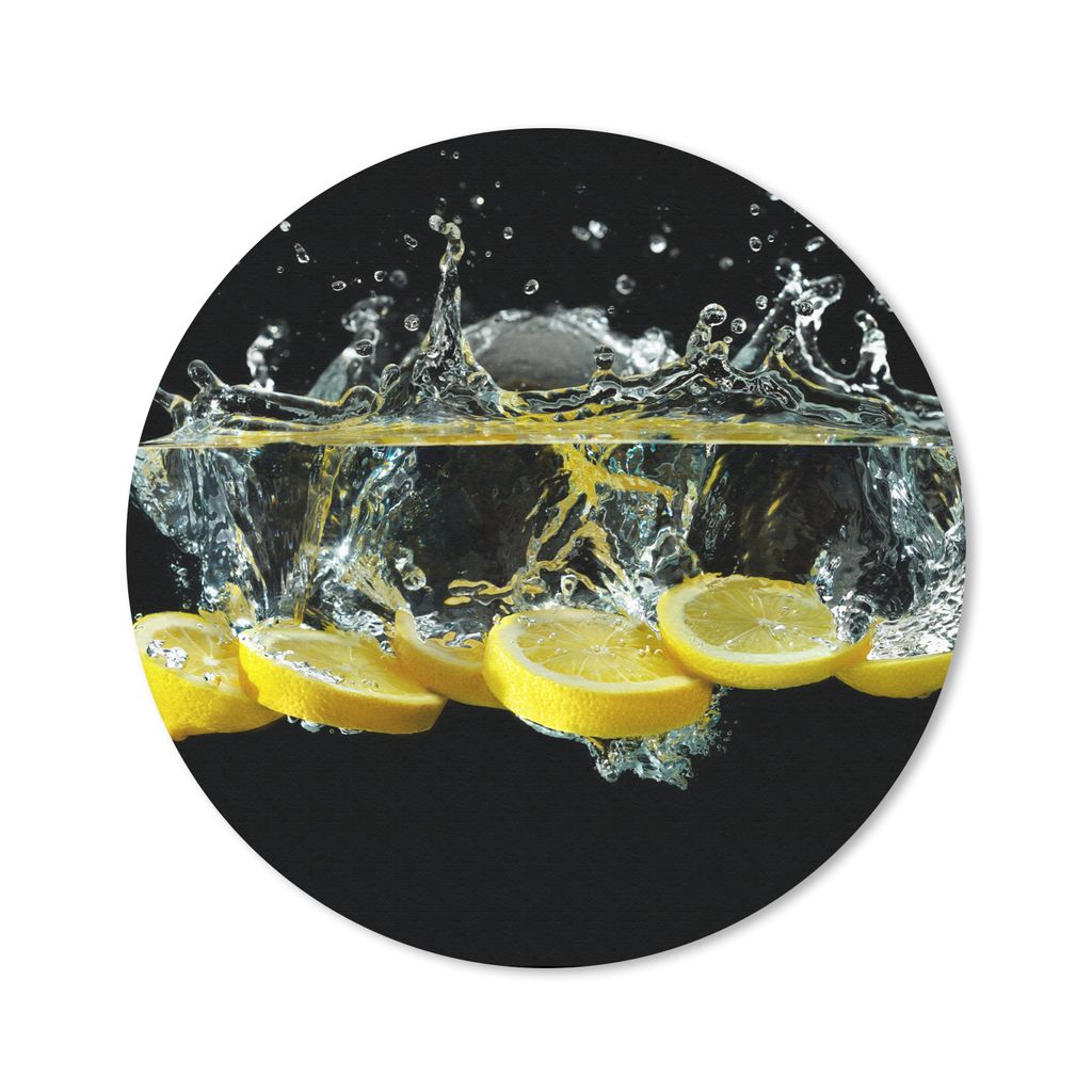 MuchoWow Mauspad Mousepad Zitrone - Frucht - Gelb - Stilleben - Wasser 30x30 cm - Mousepads - Maus Mat - Pad - Mausunterlage - Tischunterlage - S...