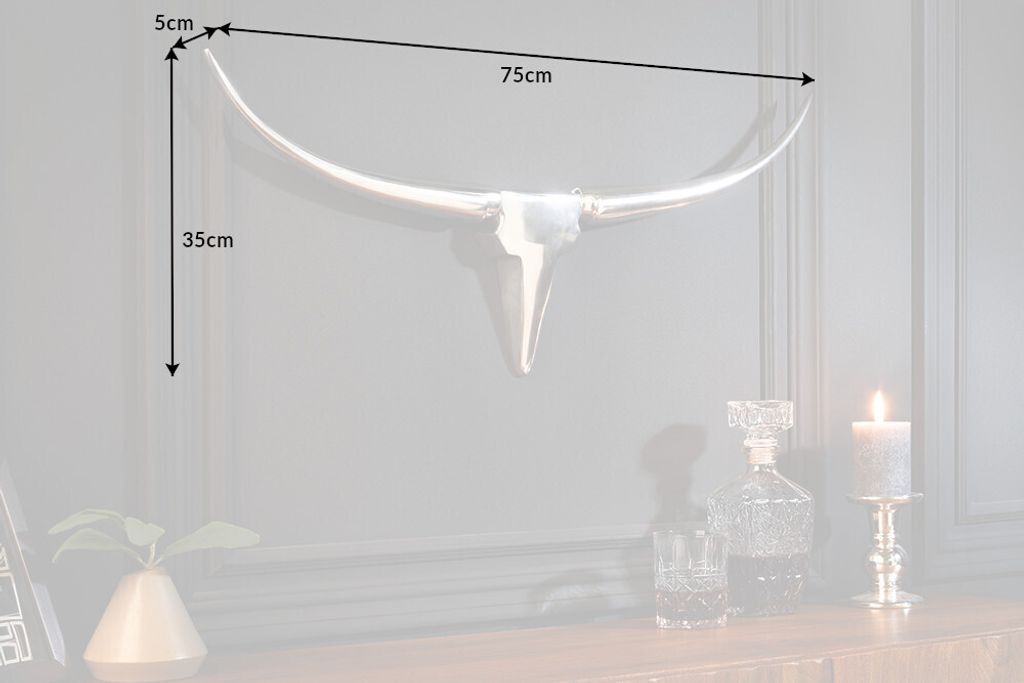 riess-ambiente Design Accessoire BULL 75cm Wanddekoration Produktbild 7