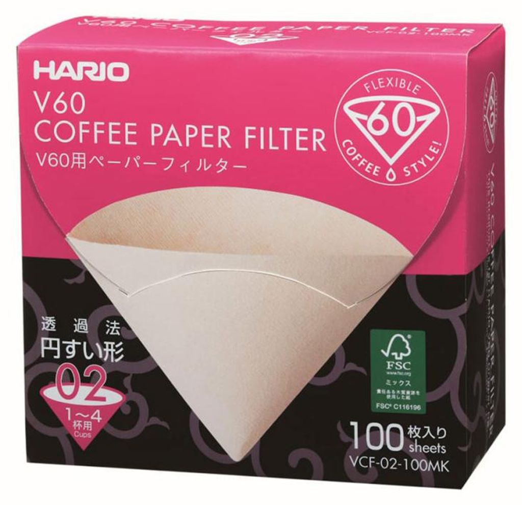 Papierfilter Hario V60 02 MK, 100 Stk. Produktbild 