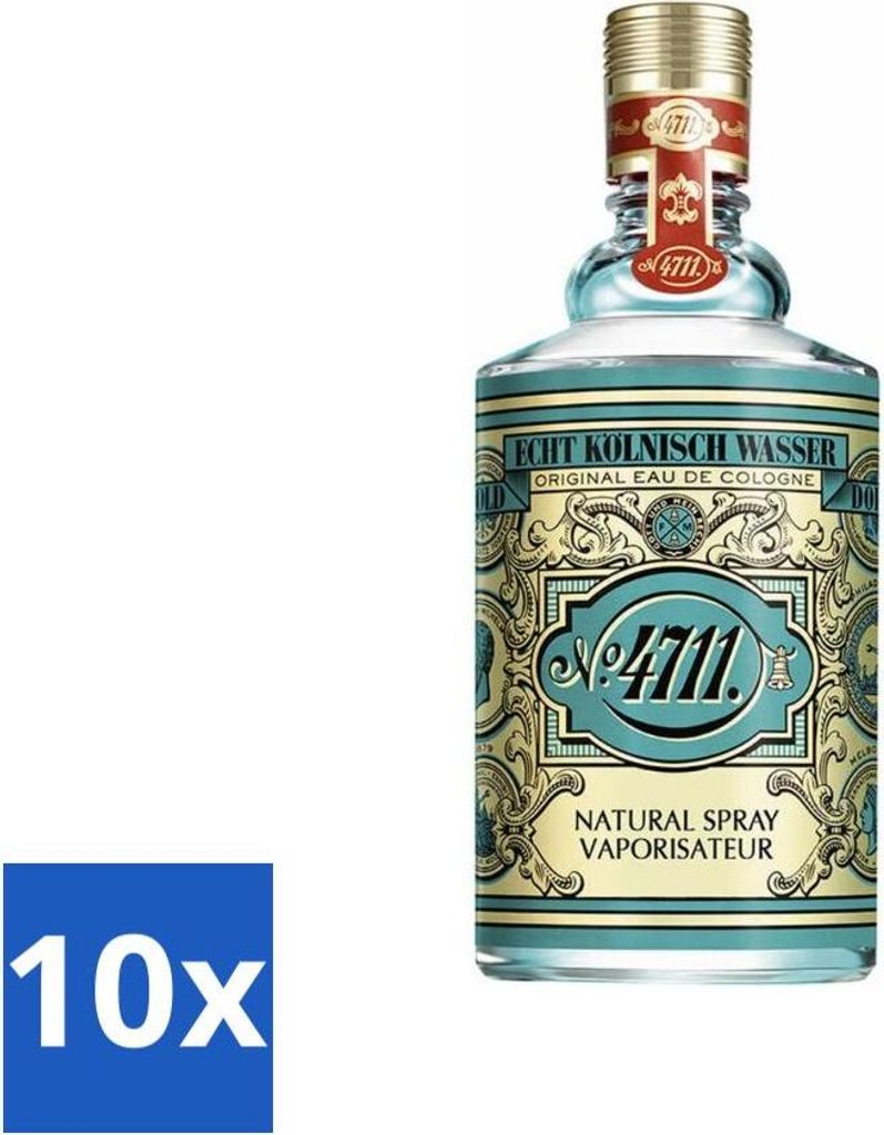 4711 – Echt Kölnisch Wasser – Original Eau de Cologne Spray – Damenparfüm – Erfrischender Duft – 100 ml - Vorteilspack - 10 Stücke