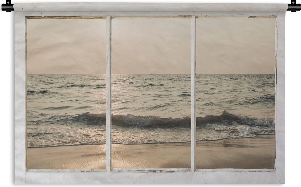 MuchoWow Wandteppich Wandbehang Aussicht - Strand - Meer 60x40 cm Tapisserie Dekoration Wandtuch - Wanddekorationen