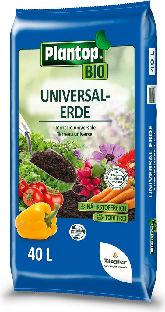 Plantop  Universal-Erde Kultursubstrat, torffrei, 40 Liter Produktbild 