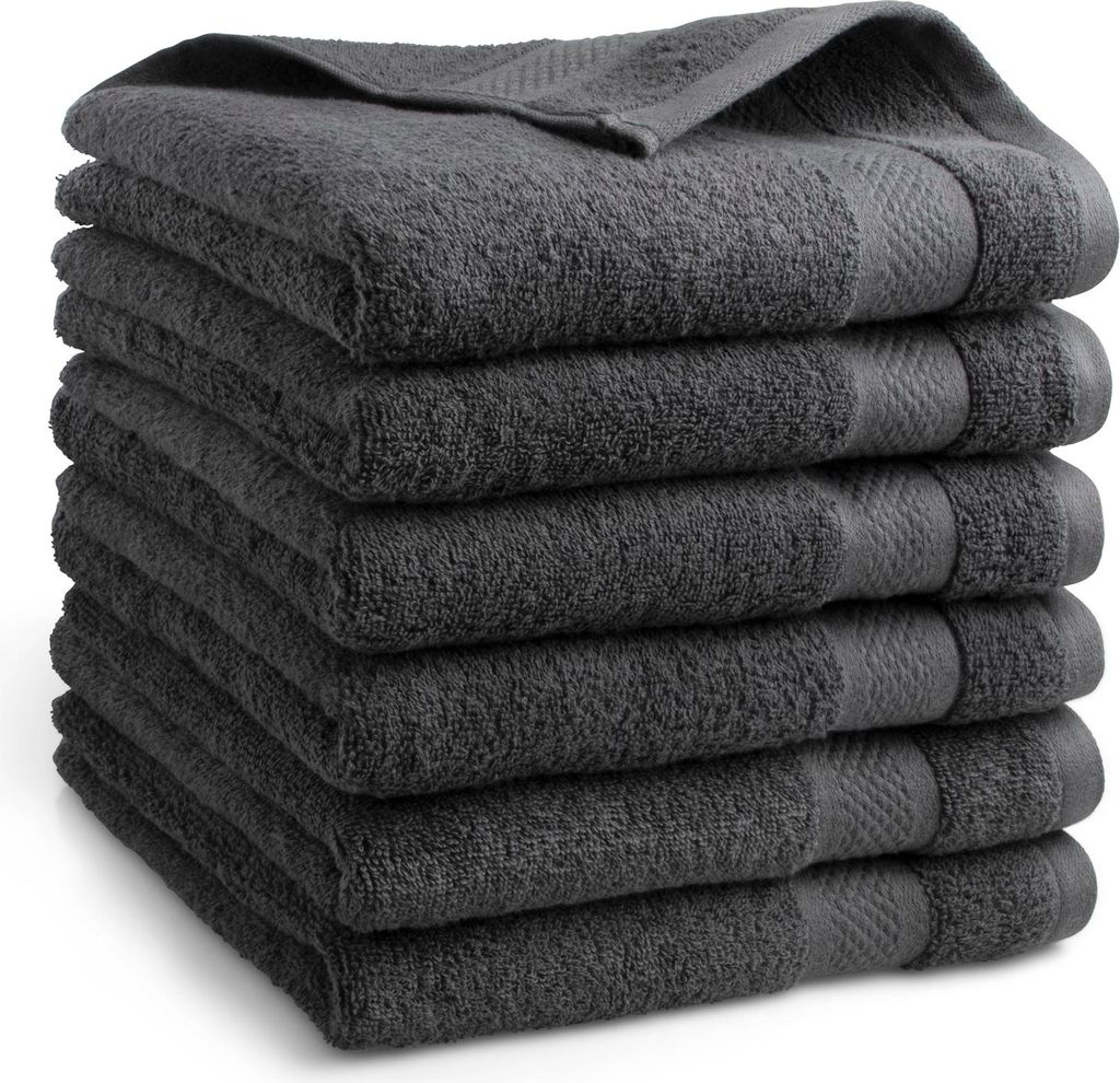 DoubleDry Premium Handtücher Set - 6 Stück 50 X 100 cm Baumwolle - 500 g/m² - Weich & Saugstark - Handtuch Badetuch badehandtücher für Bad und...