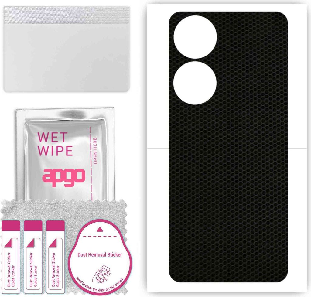 apgo Rückseite Schutzfolie, Skin, kompatibel mit ZTE Voyage 40 Pro+, Hinten Displayschutzfolie aus Vinylfolie, kratzfest, einfache Montage - Matrix