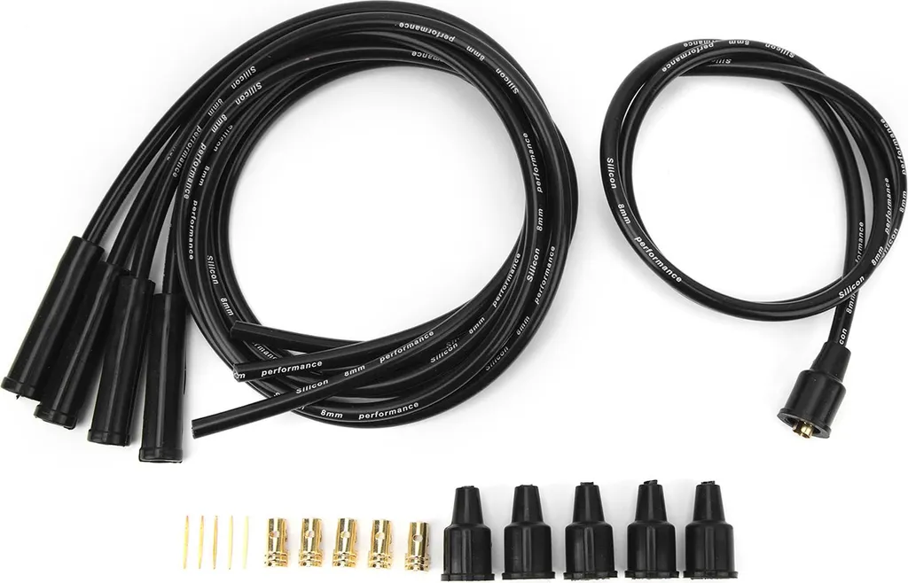 Fil de bougie 8mm noir 1m haute performance pour voiture classique 4 cylindres