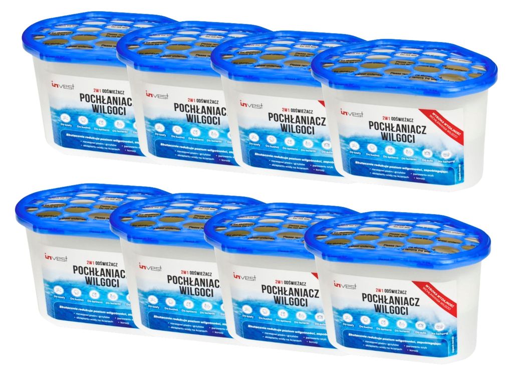 8x osuszacz z granulatem 230g Osuszacz pokojowy Pochłaniacz Zdjęcie produktu 