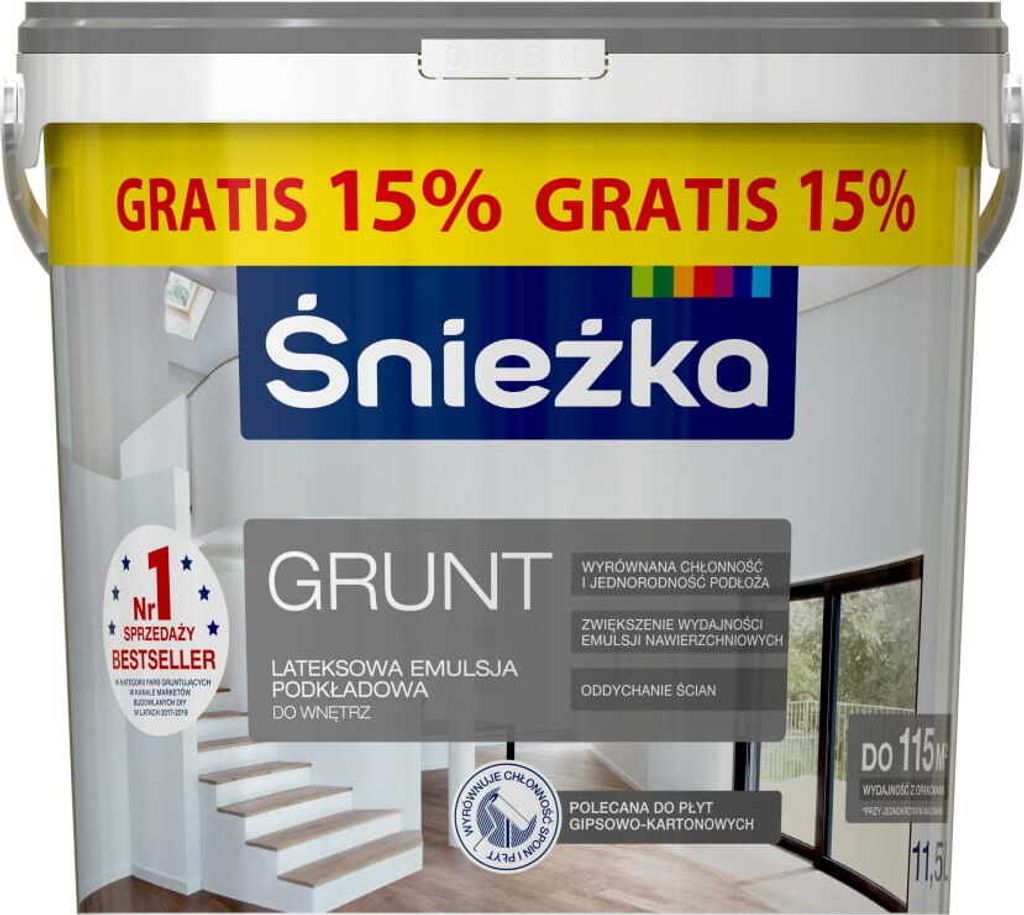 Schnelltrocknende Grundierung 10L für Innenwände, Decken, Produktbild 