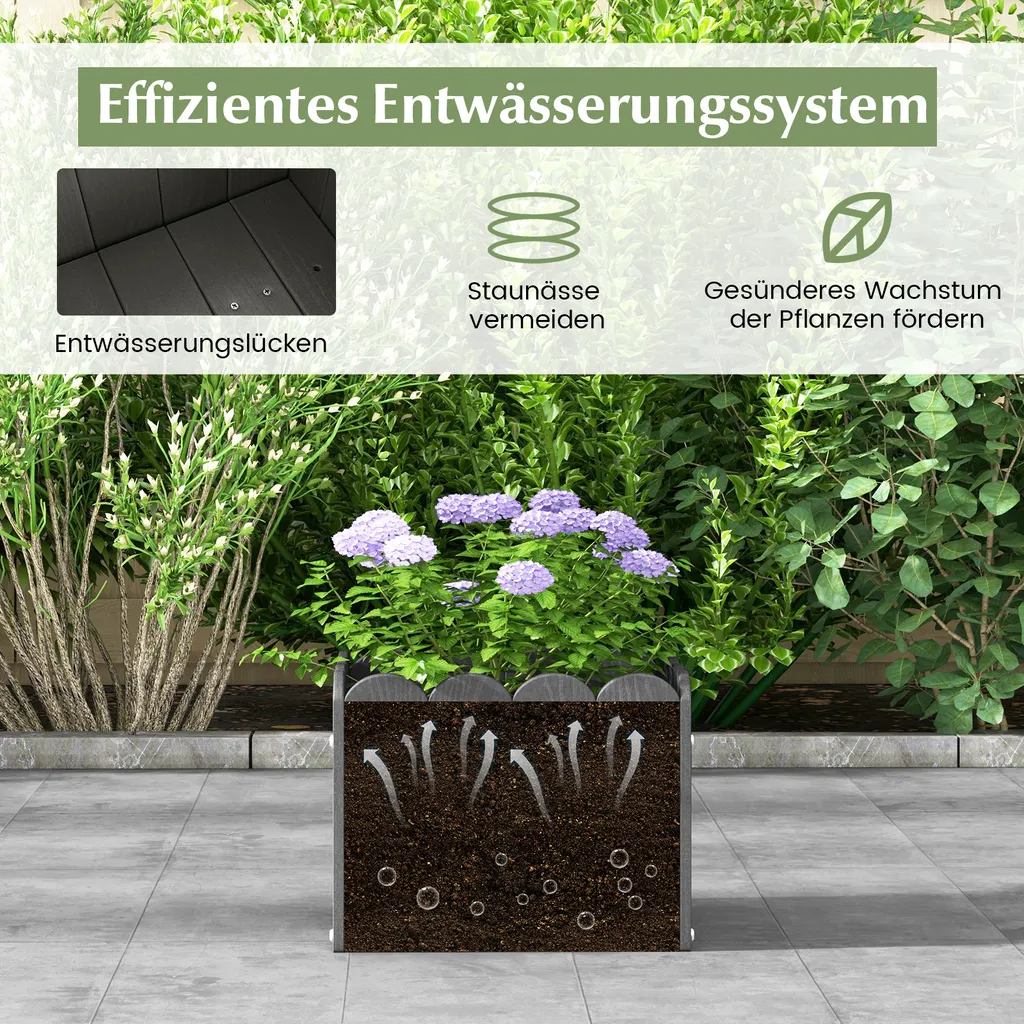 Bac à Fleurs Durable sans Entretien - Évite la Stagnation d'Eau 2pcs - 5