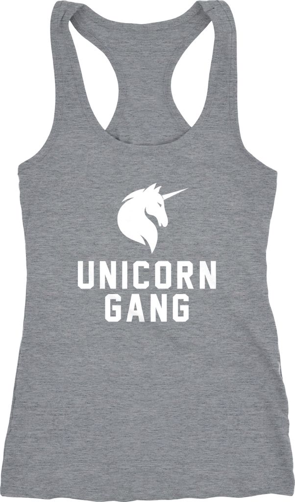 Einhorn Shirt Tank-Top Unicorn Gang Moonworks grau S