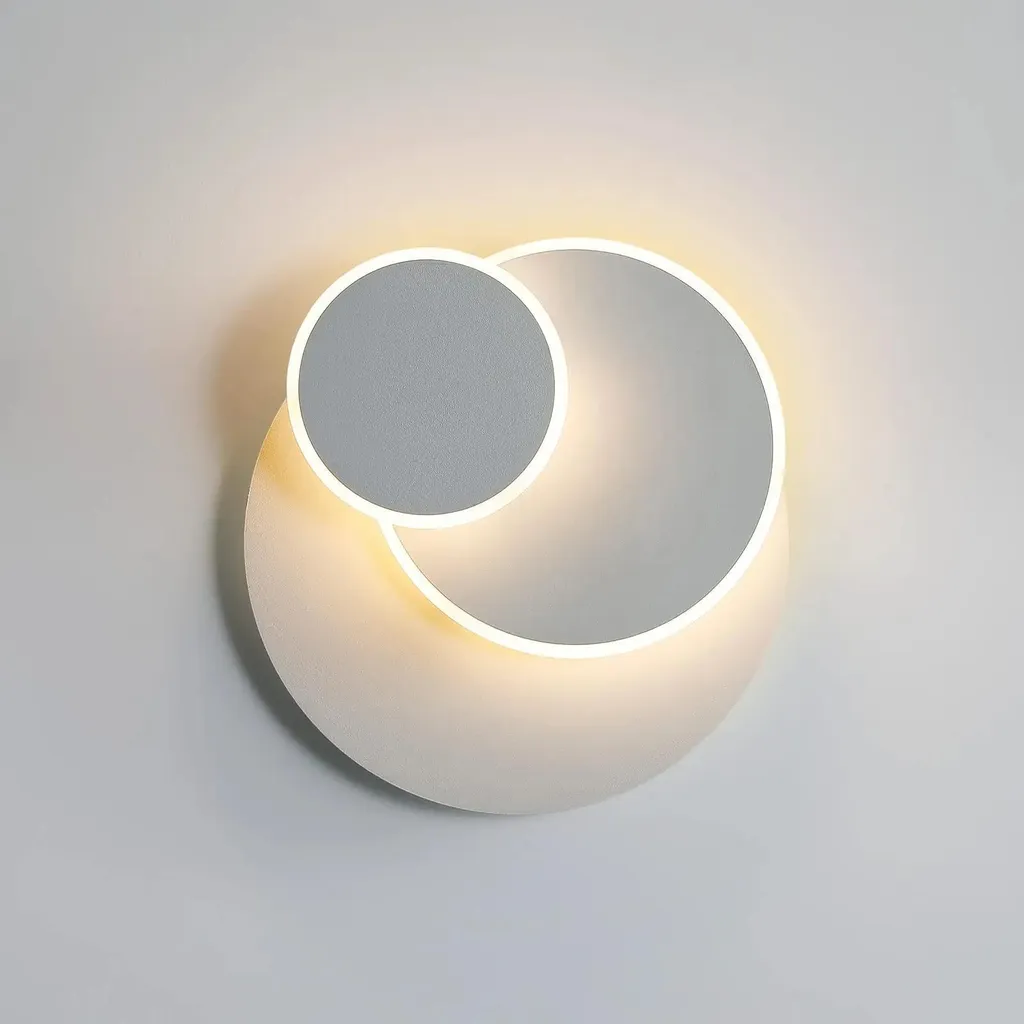 Applique LED 15W blanc neutre 5000K Eclipse en aluminium et acrylique