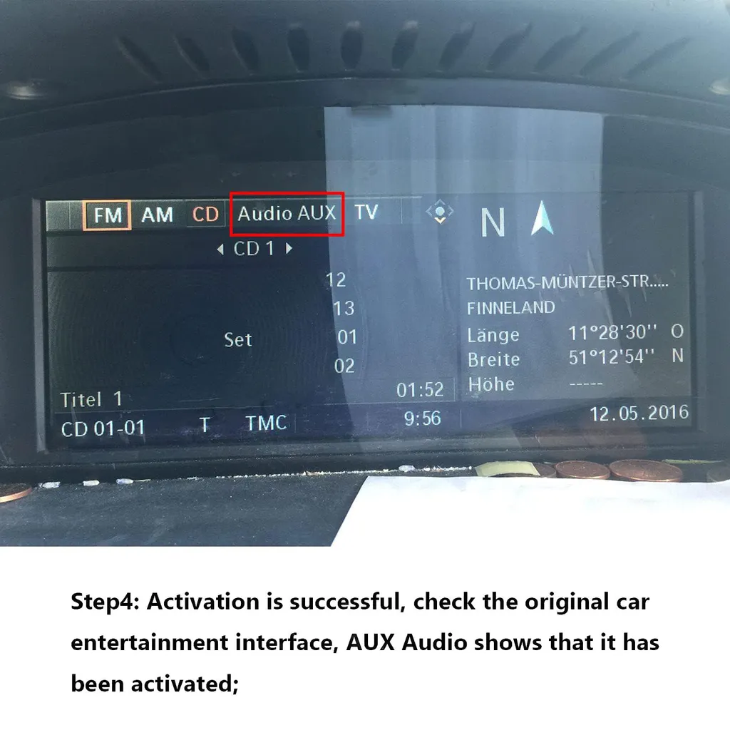 Réactiver Option AUX BMW E60 E61 E63 E64 CCC Solution Menu Manquant Audio - 5