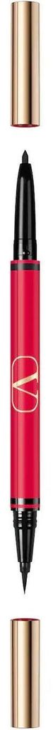 Valentino, Twin Liner, Double-Ended, Gel Pencil Eyeliner, 02, Black & Rosso, 8 g