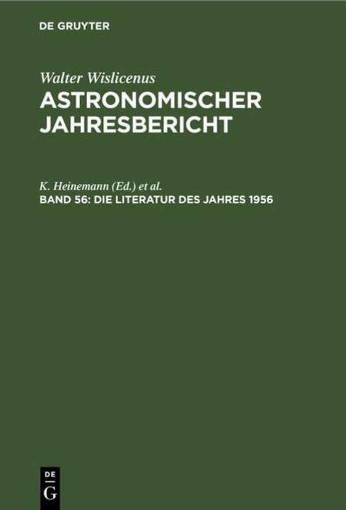 Die Literatur des Jahres 1956