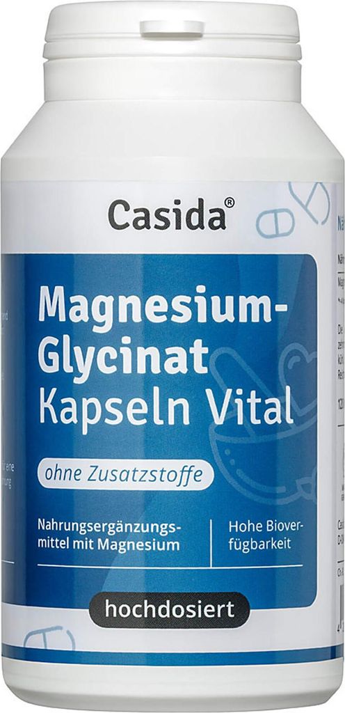 Casida Gélules de Glycinate de Magnésium Vital, 120 gélules Image du produit 