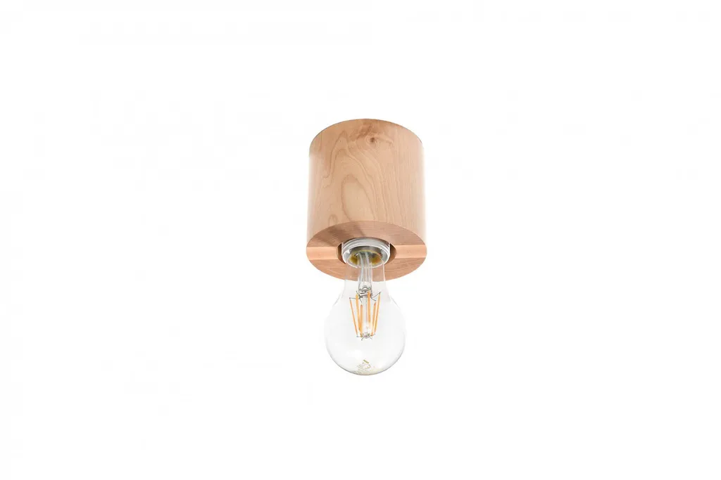 Lampada Cubo Legno SALGADO Sollux | Stile Industrial Loft E27 10cm