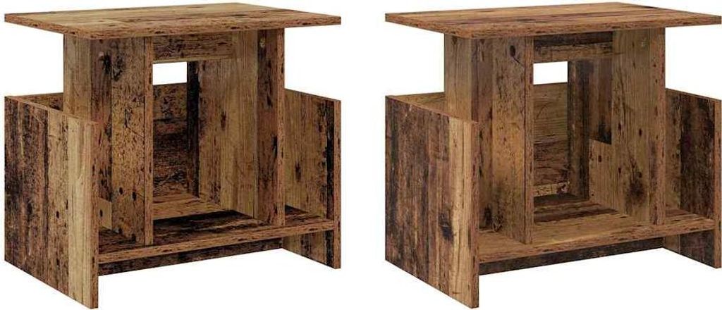 TV-Ständer 2 pcs Altholz 50 x 35 x 45 cm Holzwerkstoff