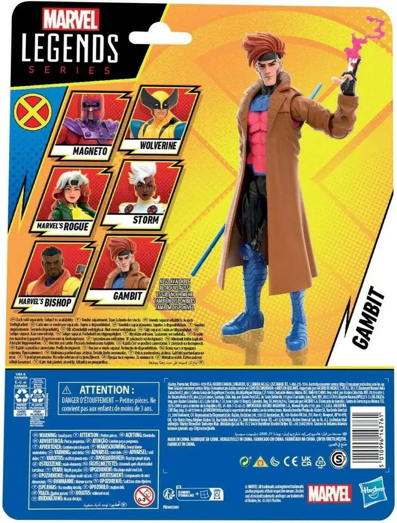 Figurine Hasbro Gambit X-Men '97 pour Diorama Marvel Legends 15 cm Détails