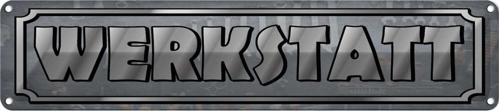 vianmo Blechschild 10x46 cm Werkstatt Auto Garage