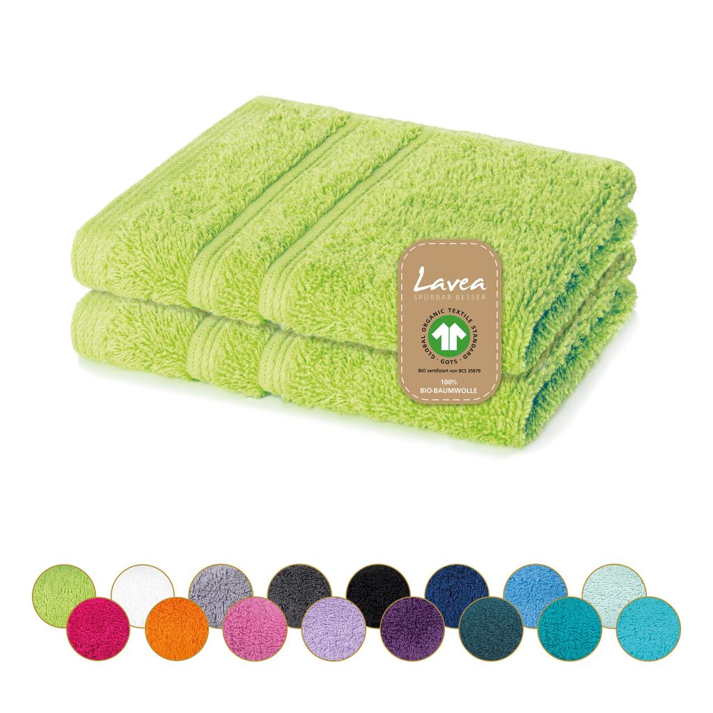 Lavea® Seiftuch 2er Set 30x30 cm, Waschlappen, 100% Produktbild 