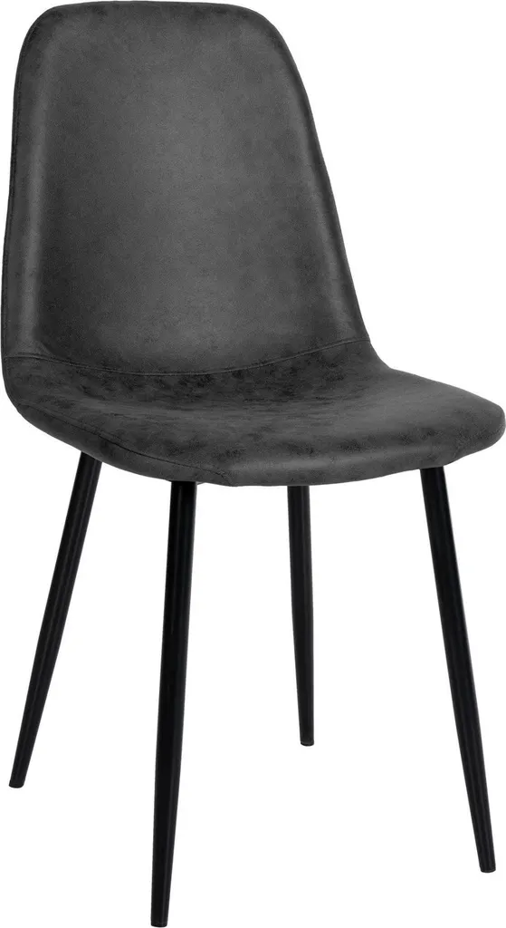 Sedia da pranzo - Sedia da pranzo - Imbottitura e cura confortevoli - Design amichevole | Colore: nero | Materiale: Pelle finta vintage