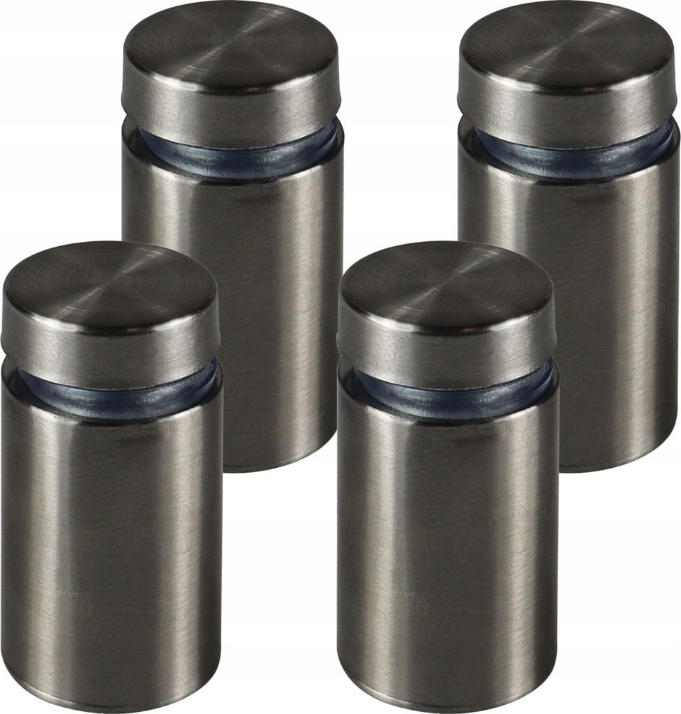 4er Set Edelstahl Abstandshalter 16 x 30 mm – Robuste Schildhalter für Acrylglas & Glas – Distanzhalter Wandbefestigung – Inkl. Schrauben ...