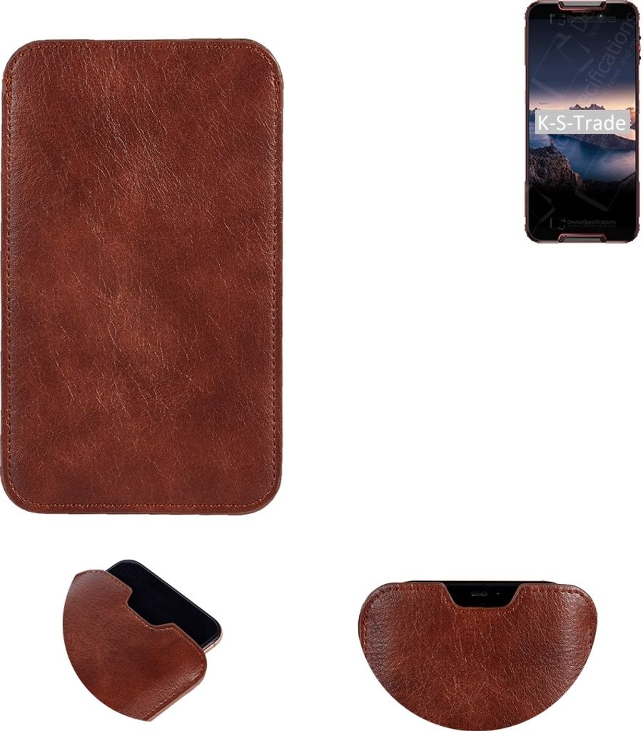 K-S-Trade Schutzhülle Handyhülle kompatibel mit Cubot Quest Handytasche Kunstleder Sleeve in braun