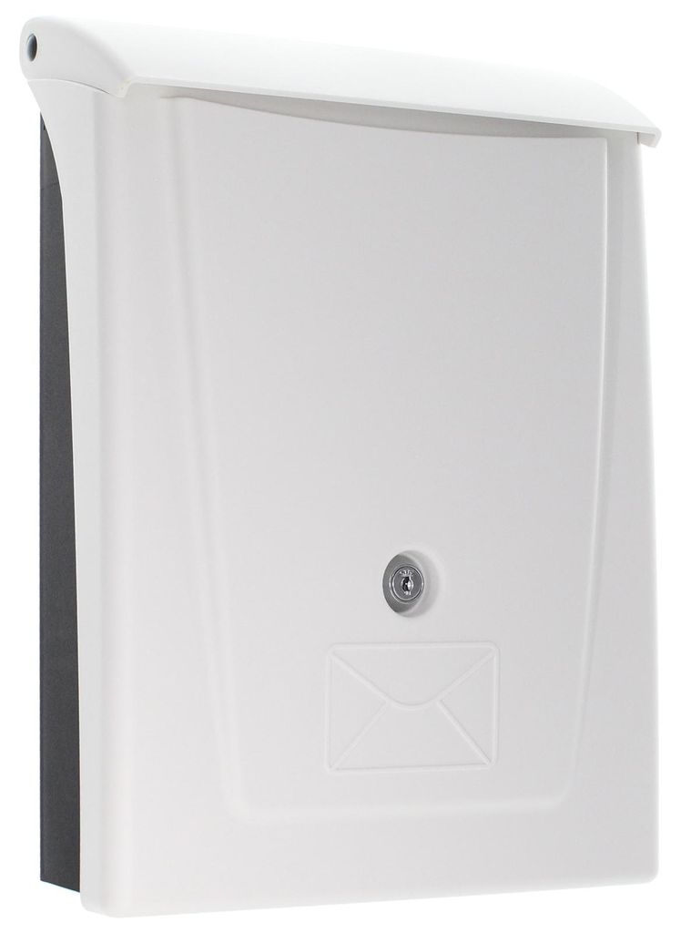 Profirst Mail PM 780 Kunststoff Briefkasten Schwarz Weiß