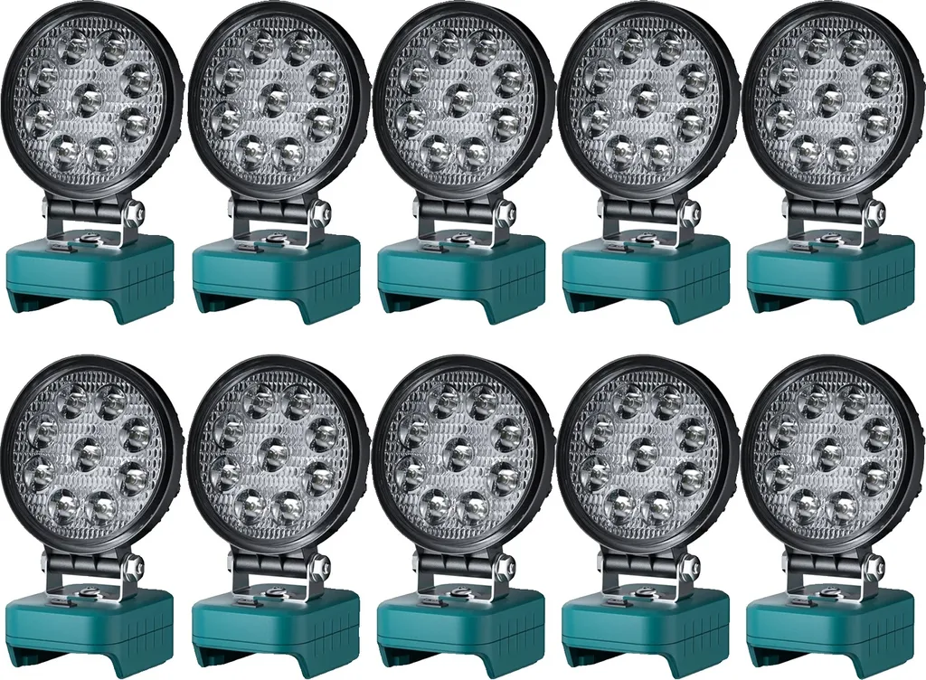 Projecteur de chantier LED 27W 2000 Lumens sans fil - Pack de 10 unités