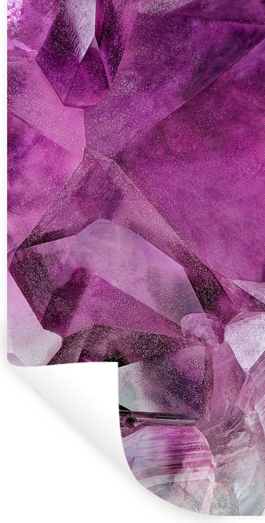 MuchoWow Wandtattoo Wandsticker Wandaufkleber Naturstein - Lila - Luxus 20x40 cm Selbstklebend und Repositionierbar - Selbstklebend - Fototapeten