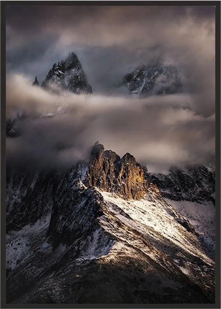 Quadro Montagna 53x73 P2021 con Cornice | Poster Design Scandinavo