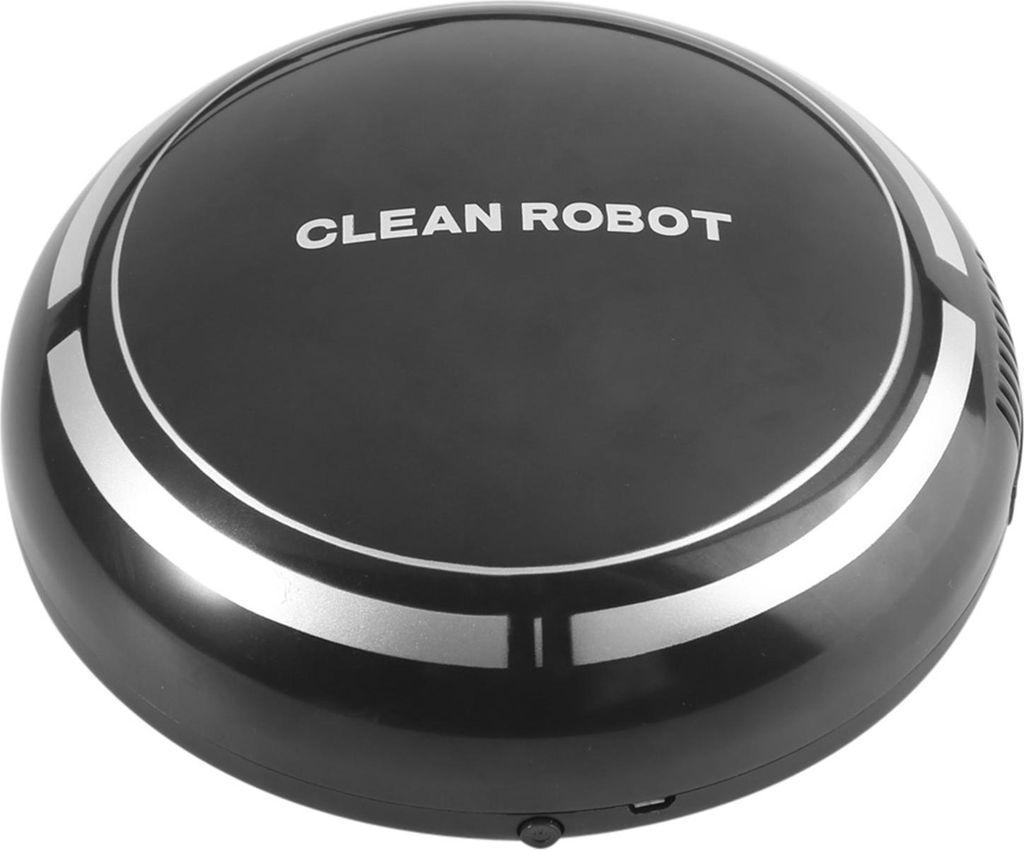 USB Wiederaufladbar Smart Automatischer Haushaltsroboter Bodenreiniger Staub Kehrmaschine Schwarz