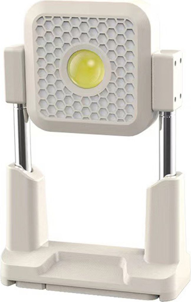 Solar-Arbeitsleuchte, Aussenzeltleuchte, per USB wiederaufladbar, Flutlicht, Campingleuchte, hoehenverstellbar, mehrere Beleuchtungsmod