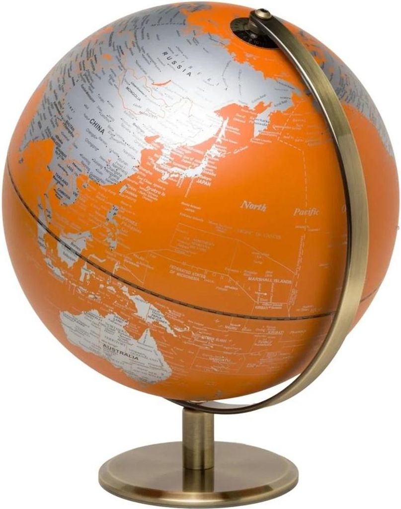 Beleuchteter Globus - Orange Globe Light 25cm