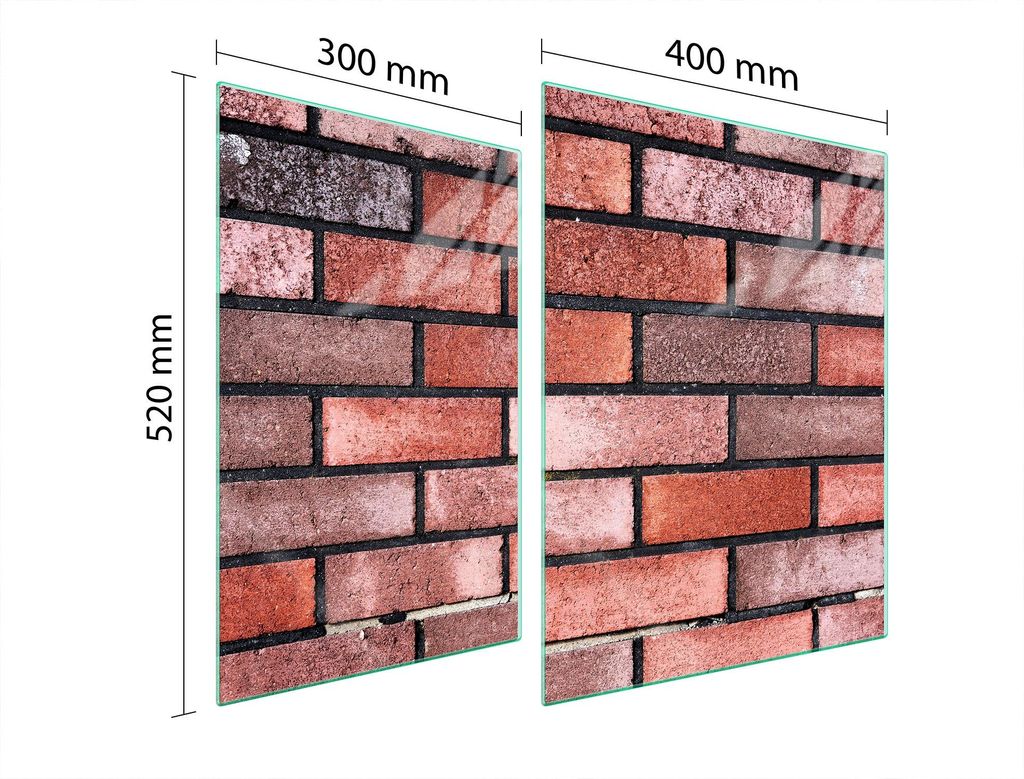 Glasschutzplatte Für Herd 70X52 Ziegel