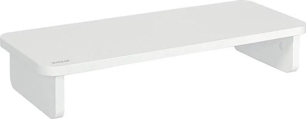 Support écran blanc ergonomique pour PC portable et moniteur jusqu'à 20kg