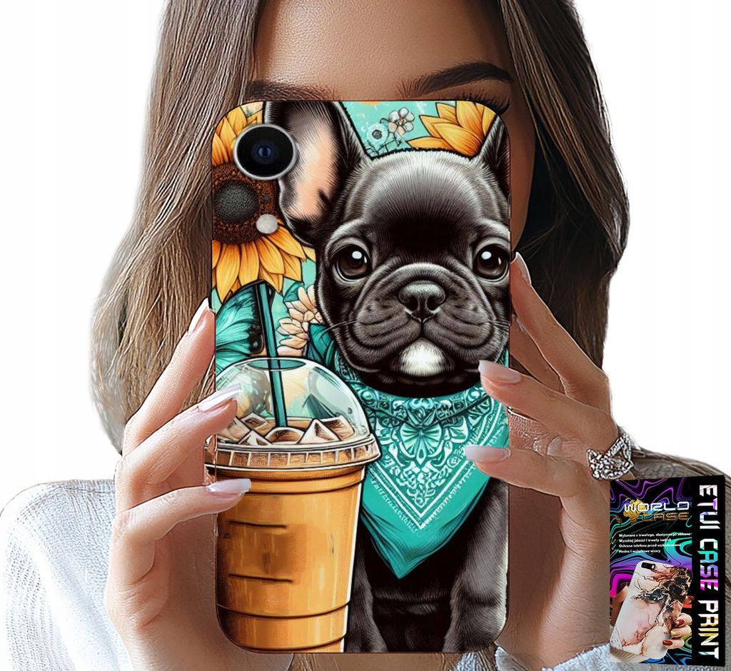 Fall Für Iphone Xr - Bulldogge Coffi Liebe, Sonnenblumen, Psi Fall
